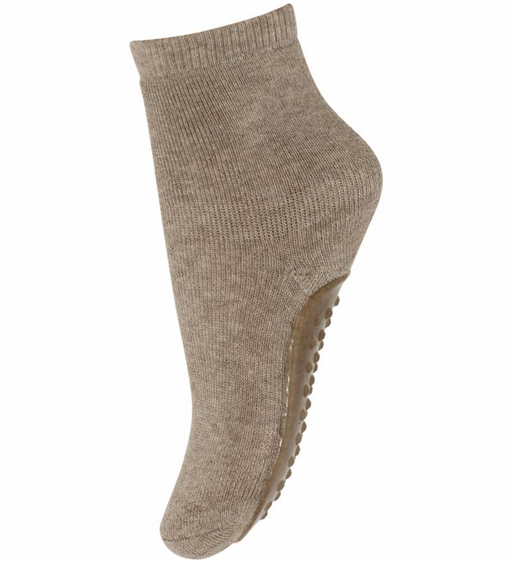 MP Chaussettes - Laine - Antidrapant - Light Brown Mlange