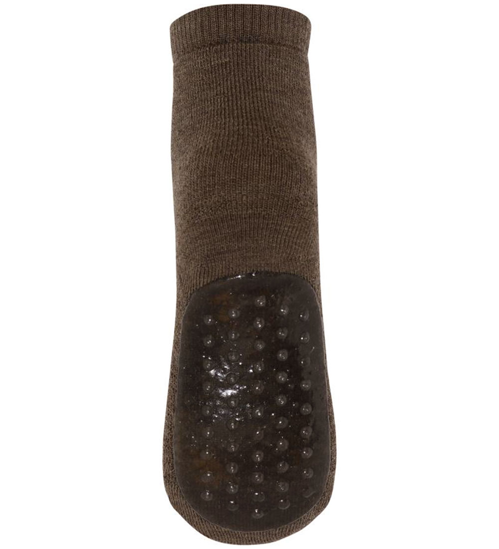 MP Socks - Wool - Anti-Slip - Brown Melange