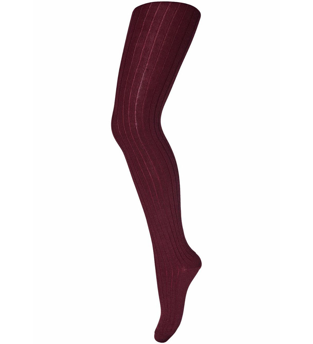 MP Tights - Wool - Rib - Wine Ed