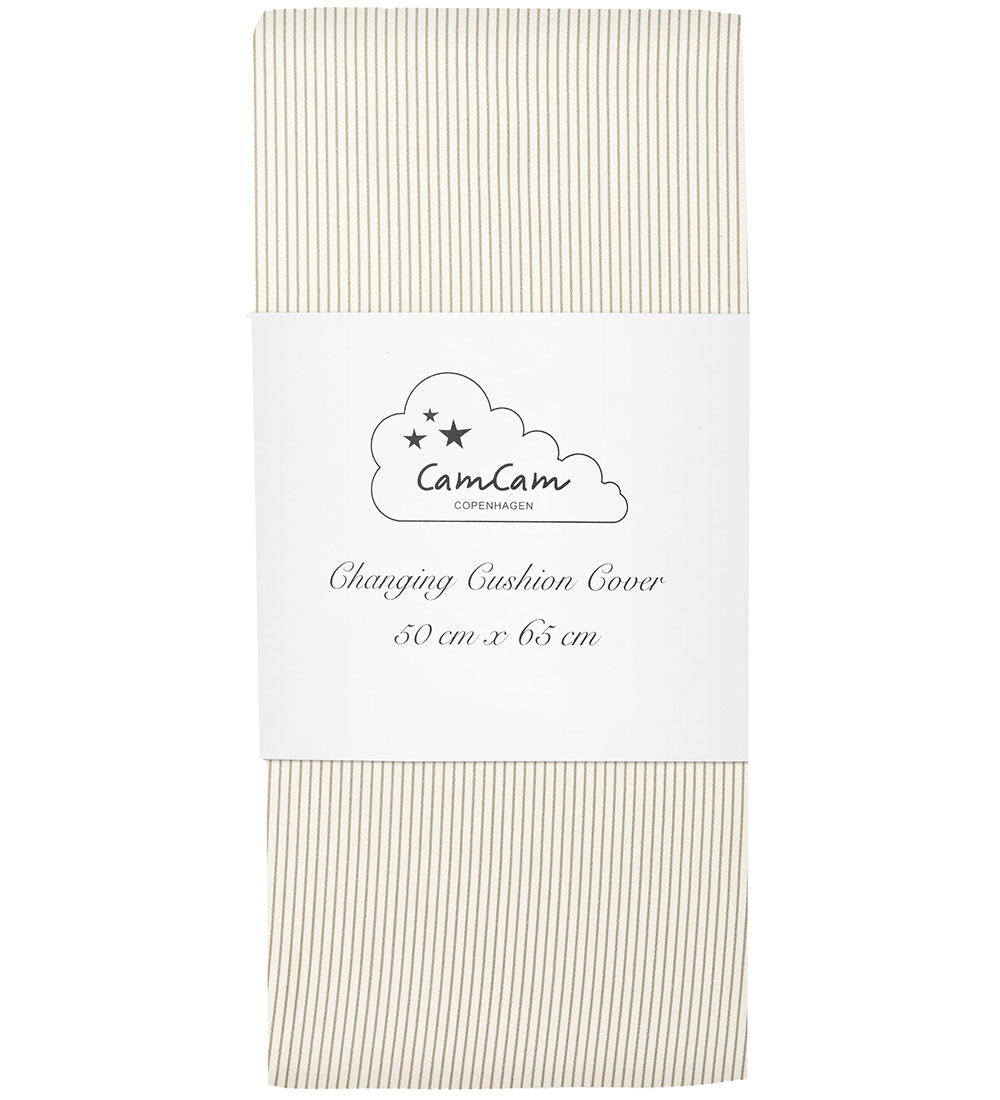 Cam Cam Changing Pad Cover - 50x65 cm - Classic+ Stripes Camel