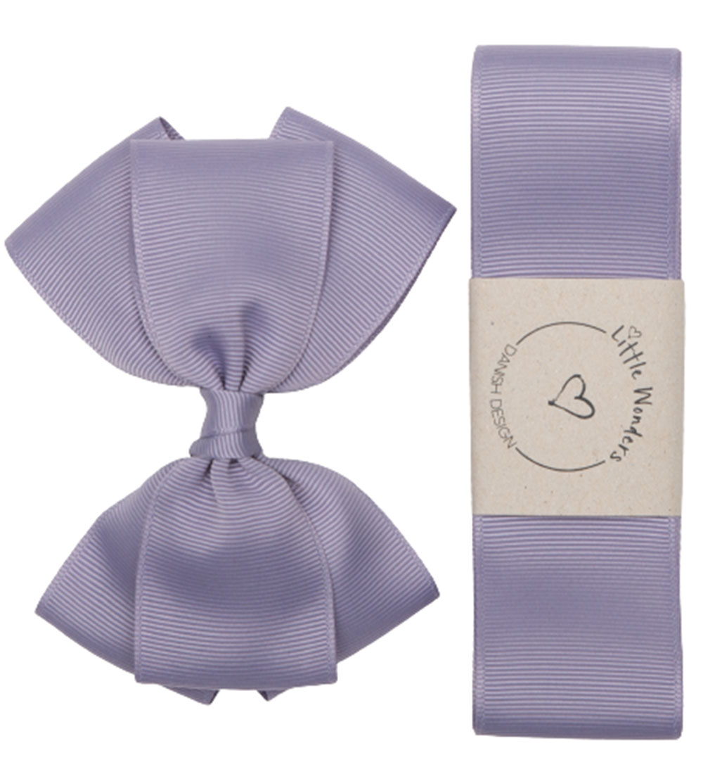 Little Wonders Baptism Ribbon w. Bow - Dusty Purple