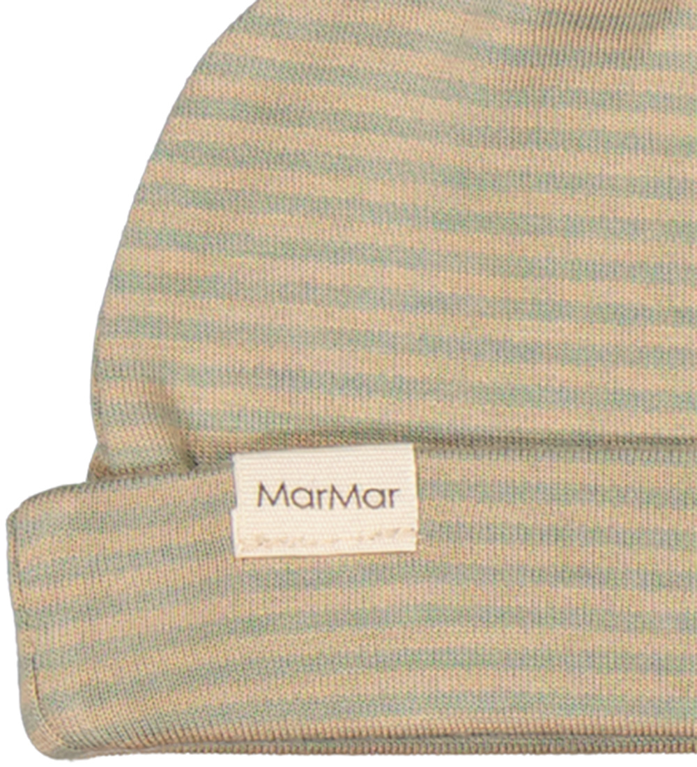 MarMar Beanie - Modal - Aiki - Sage Incense Stripe