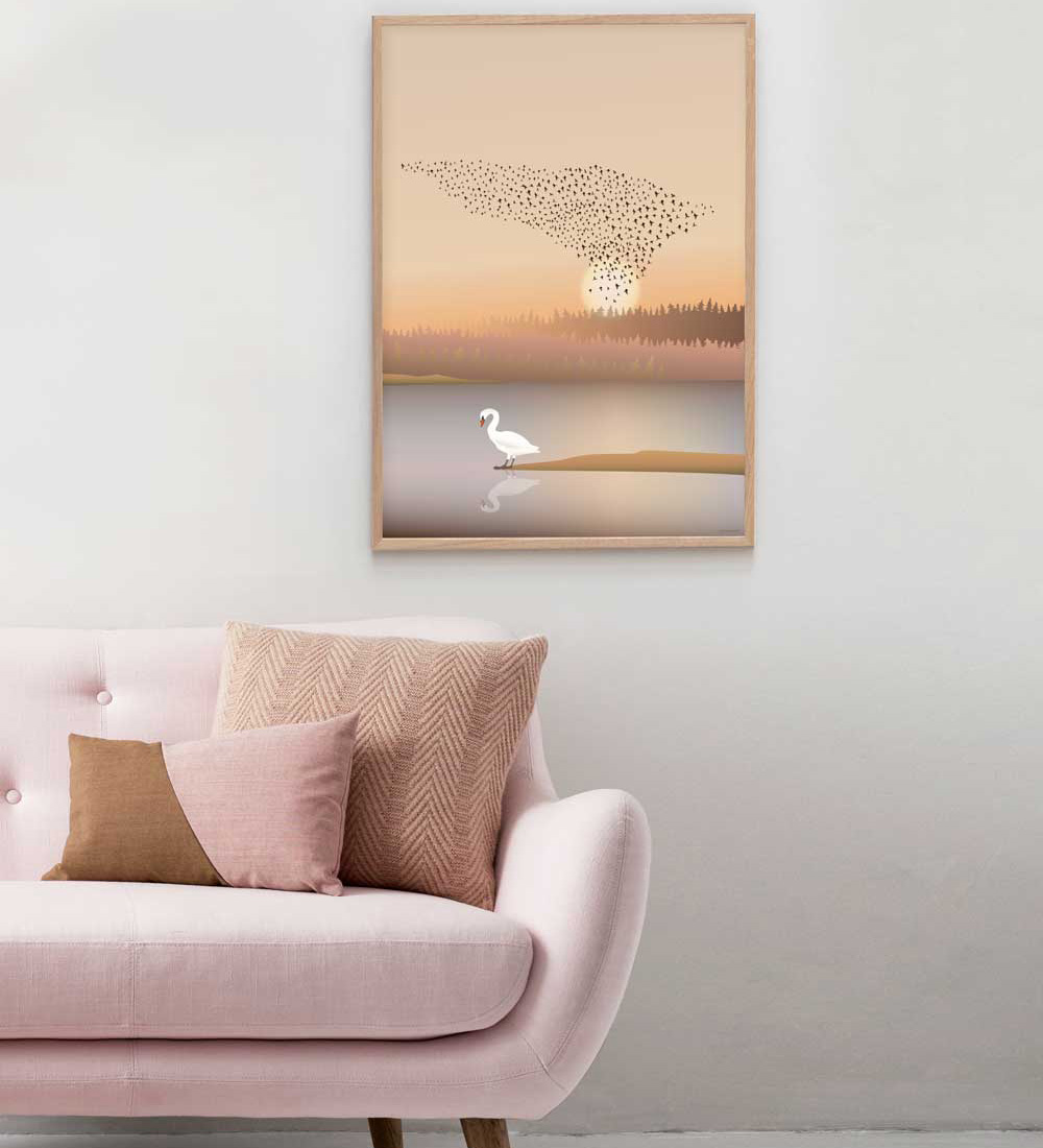 Vissevasse Poster - 50x70 cm - Murmuration