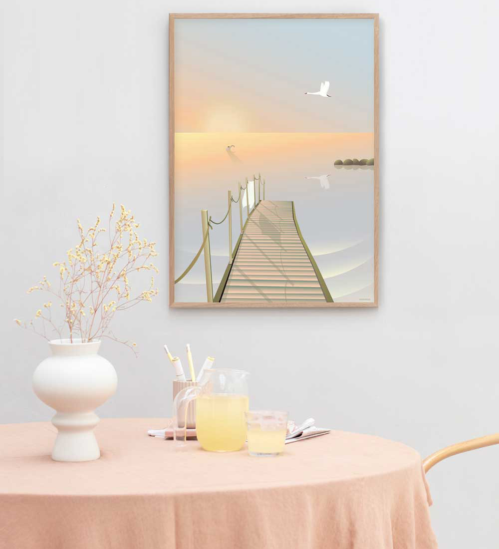 Vissevasse Veggspjald - 50x70 cm - Bathing Bridge