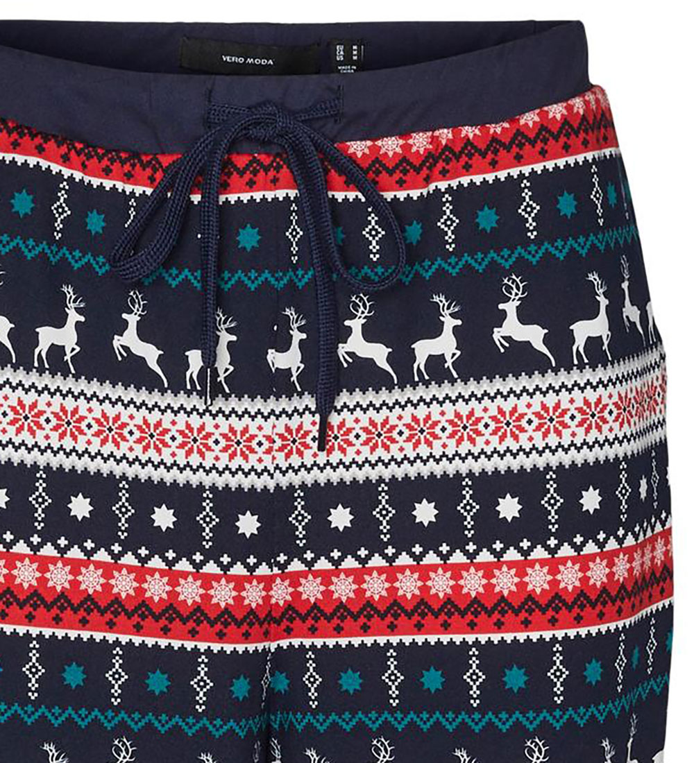 Vero Moda Girl Trousers - VmXmas - Navy Blazer/Reindeer