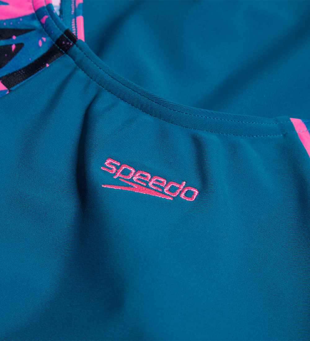 Speedo Swimsuit - HyperBoom SPlice Muscleback - Pink/Green