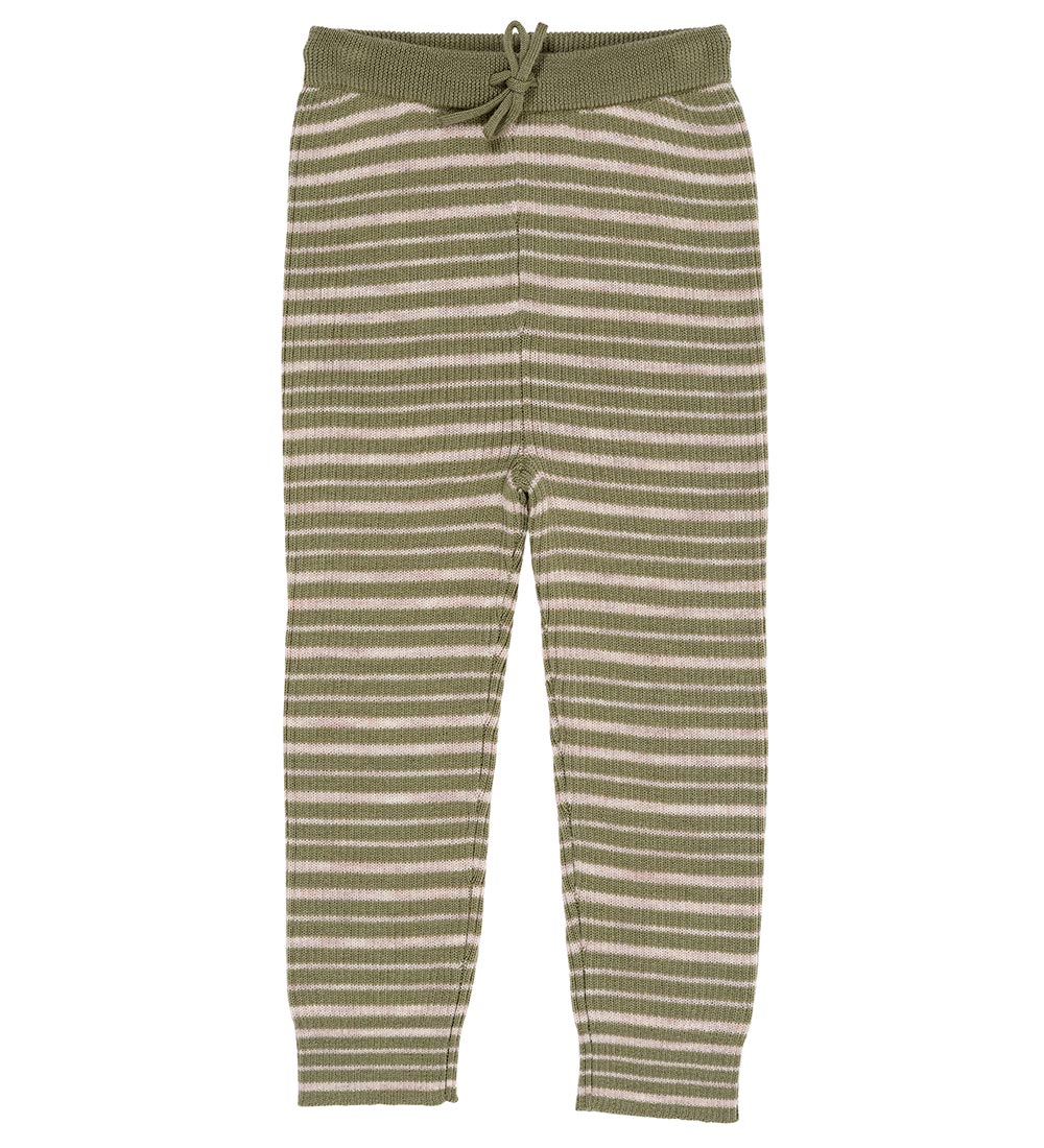 Copenhagen Colors Leggings - Wool - Sage Green/Cream