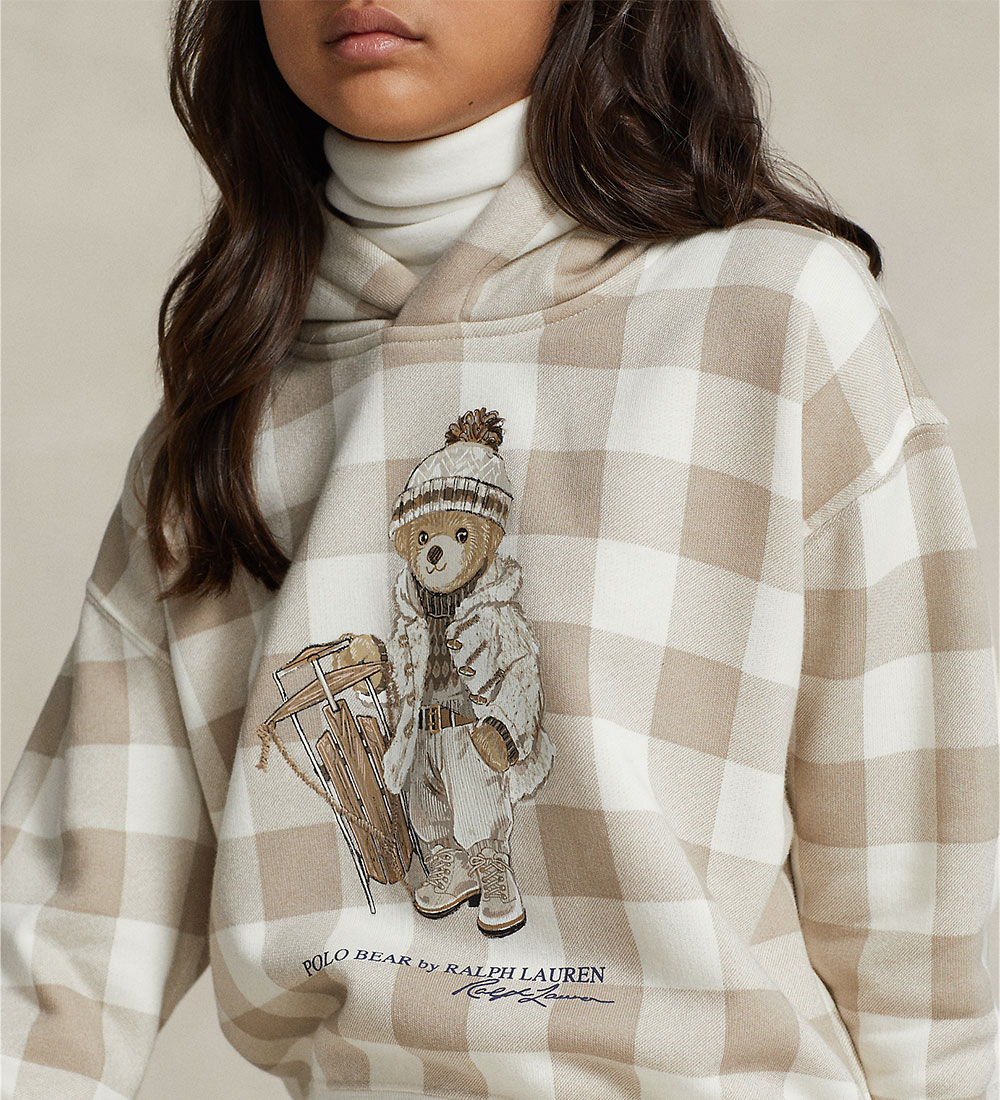 Polo Ralph Lauren Hoodie - Holiday - Cream/Beigeternet w. Ba