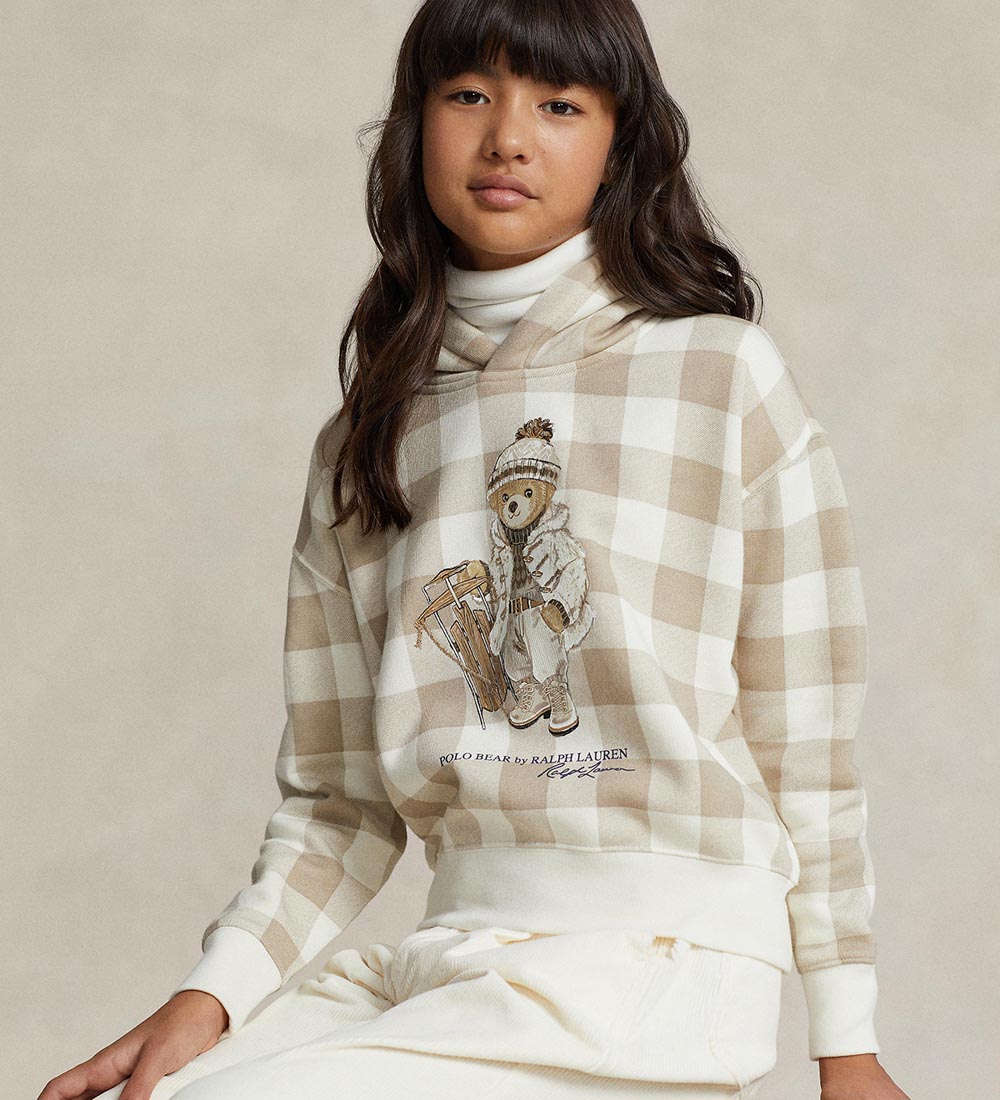 Polo Ralph Lauren Hoodie - Holiday - Cream/Beigeternet w. Ba