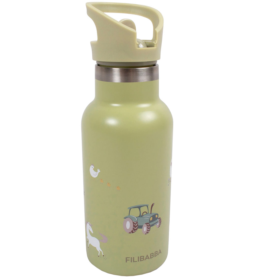 Filibabba Thermo Bottle - Magic Farm - 350 mL - Green