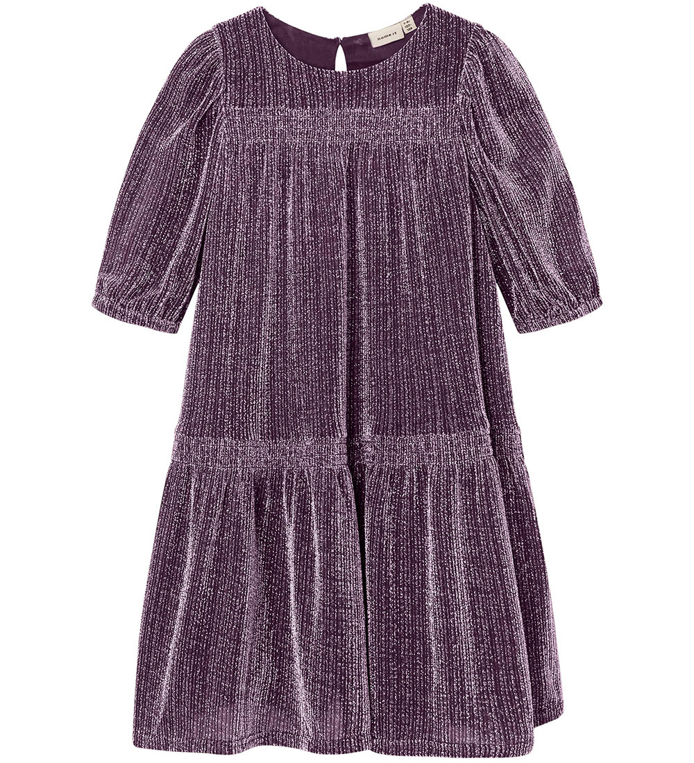 Name It Dress - NkfRisilk - Lavender Mist w. Glitter