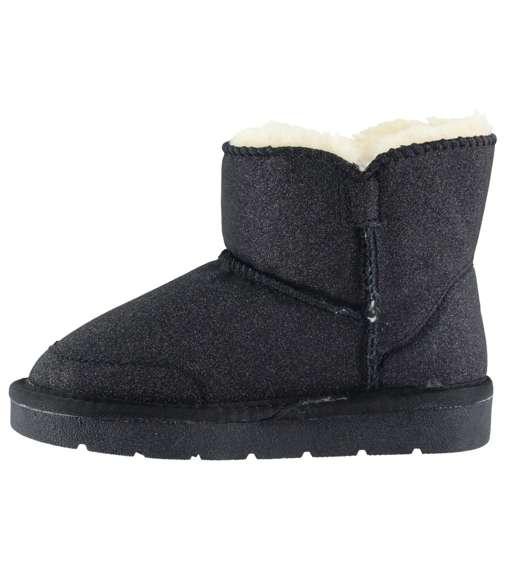 Petit by Sofie Schnoor Teddy Boots - Black w. Glitter