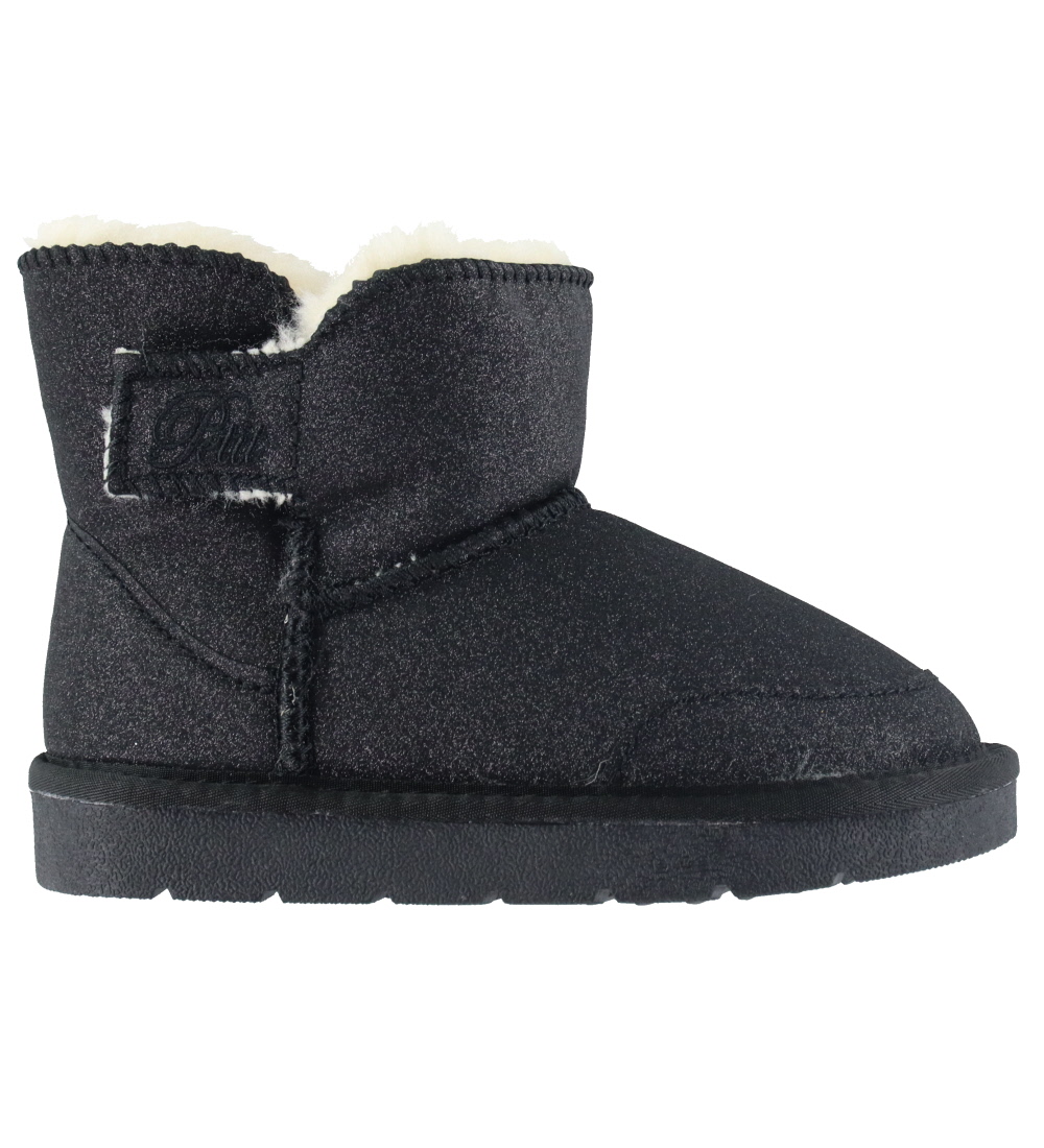 Petit by Sofie Schnoor Teddy Boots - Black w. Glitter
