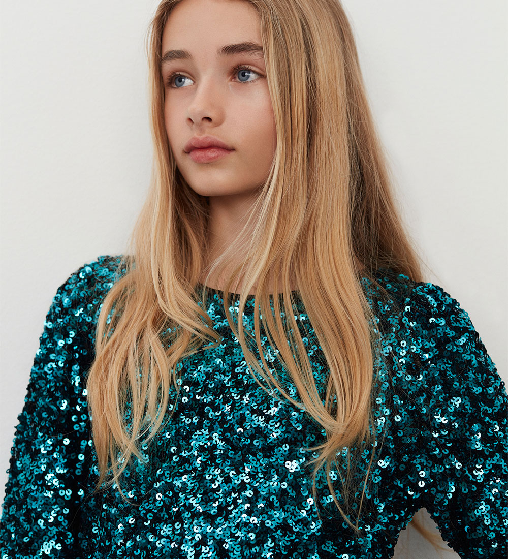 Filles Robe Sofie Schnoor - Dark Blue av. Pailletes