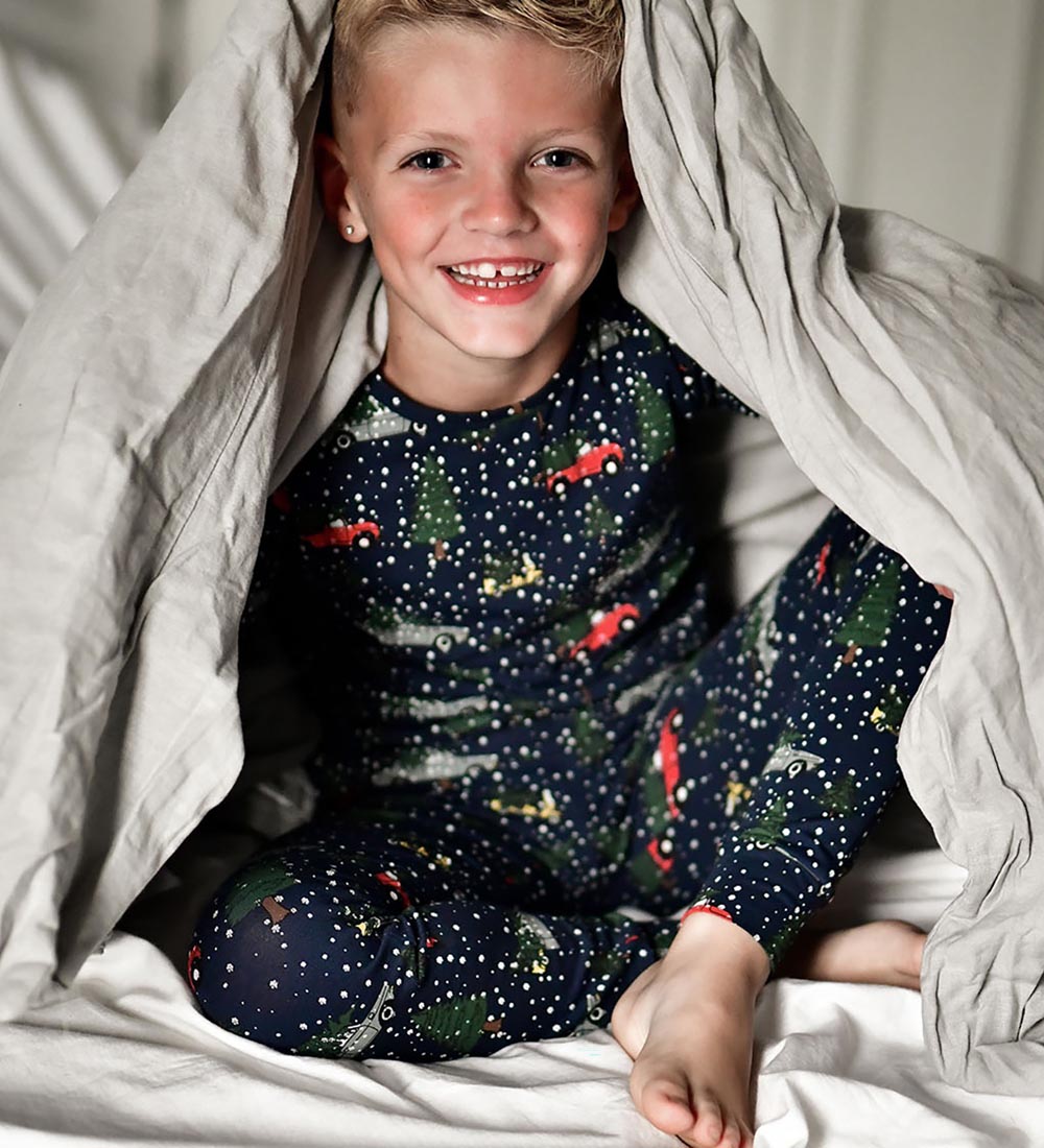The New Pyjama Set - TnHoliday - Navy Blazer w. Print