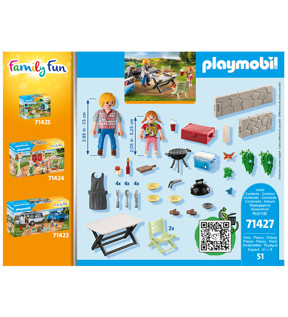 Playmobil Family Fun - Joint barbecue evening - 71427 - 51 Parts