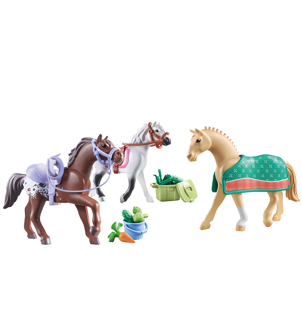 Playmobil Horses Of Waterfall - 3 hevosta: Morgan, Quarter Horse