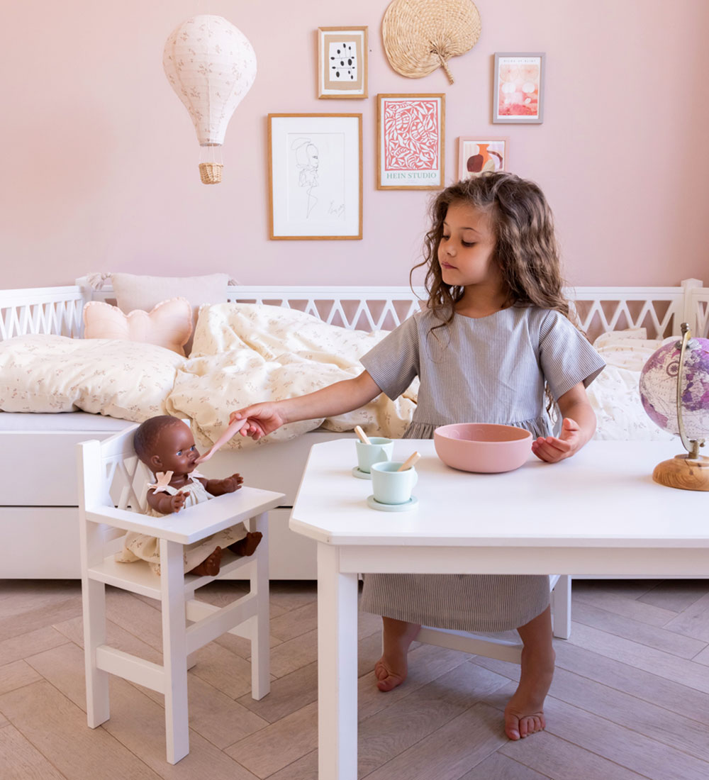 Cam Cam Highchair to Dolls - Harlequin - White