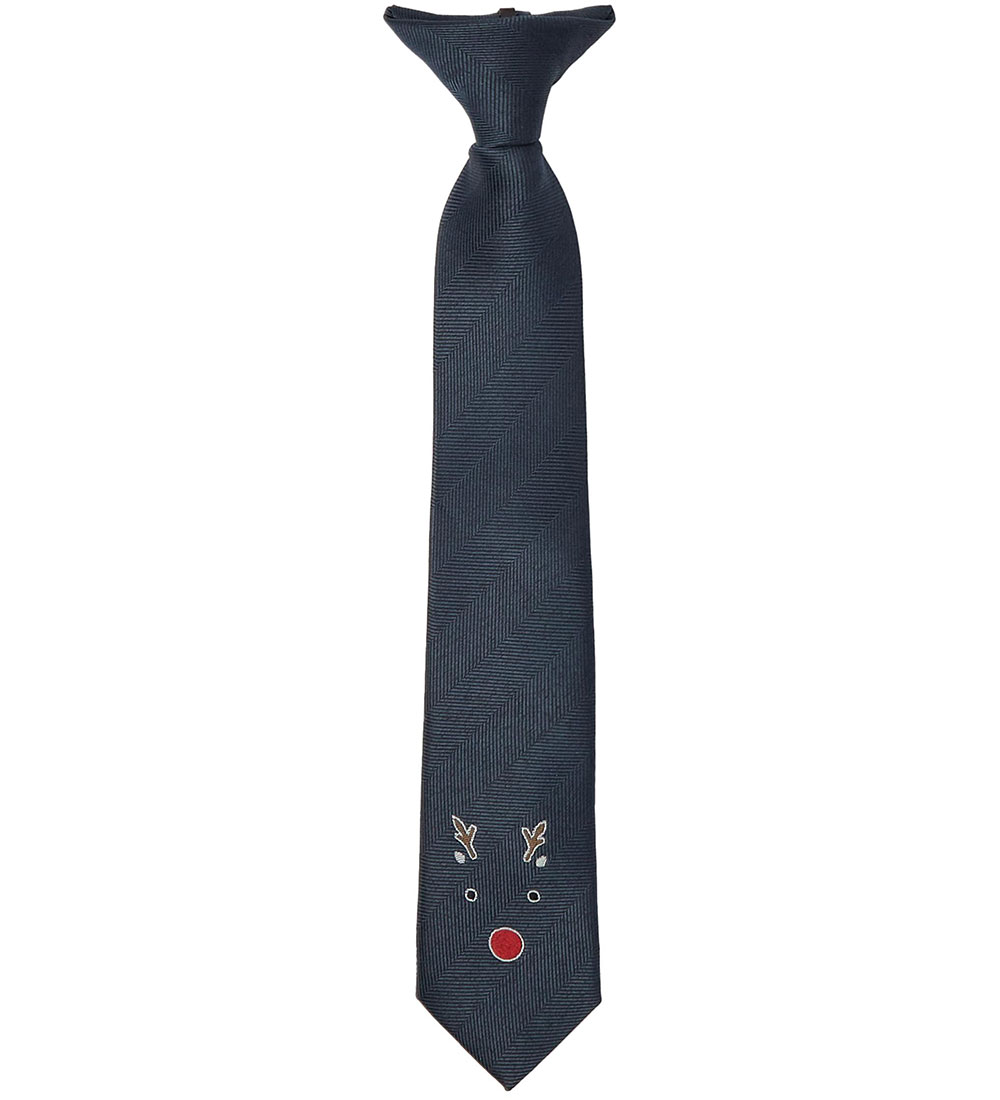 Name It Tie - NkmOdeer - Dark Sapphire w. Rudolph