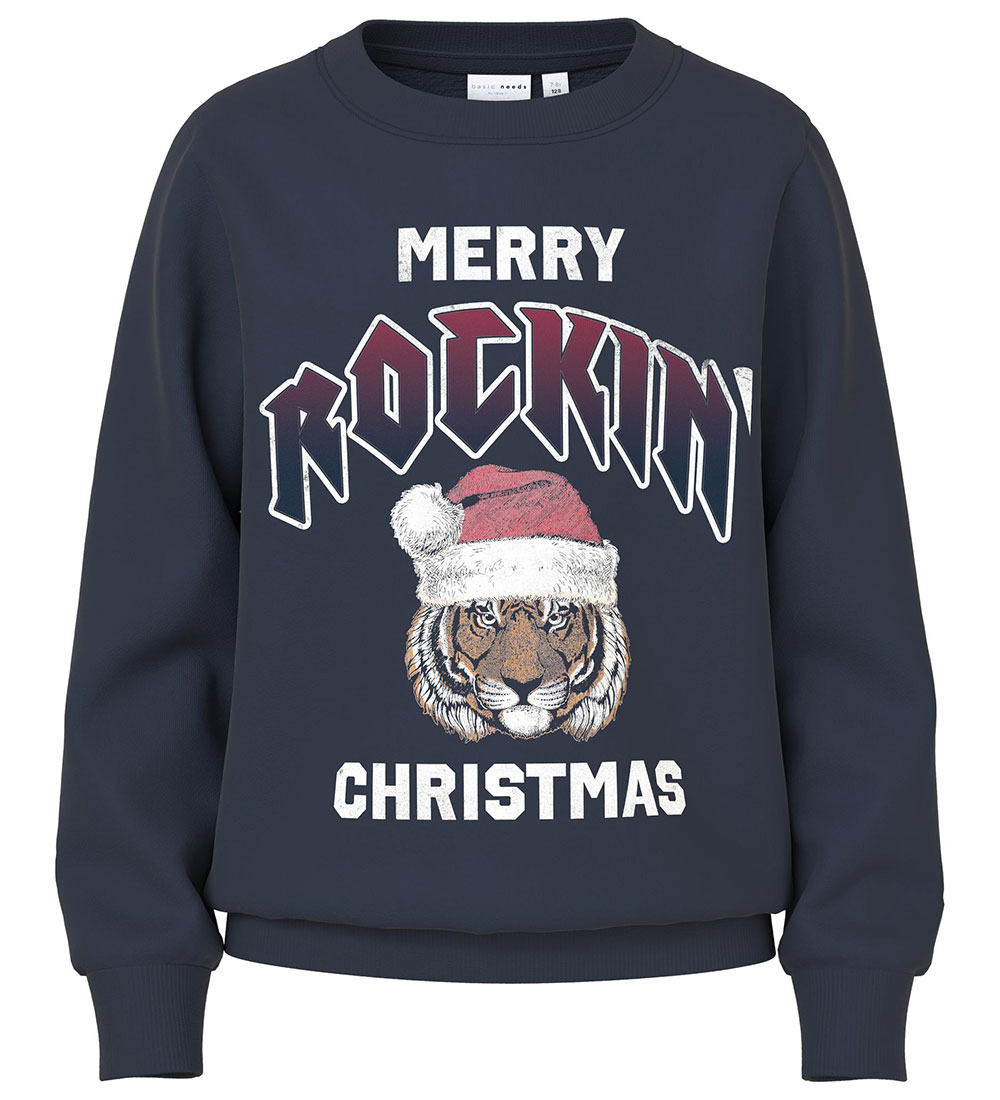Name It Sweatshirt - NkmVismas - Dark Sapphire w. Tiger