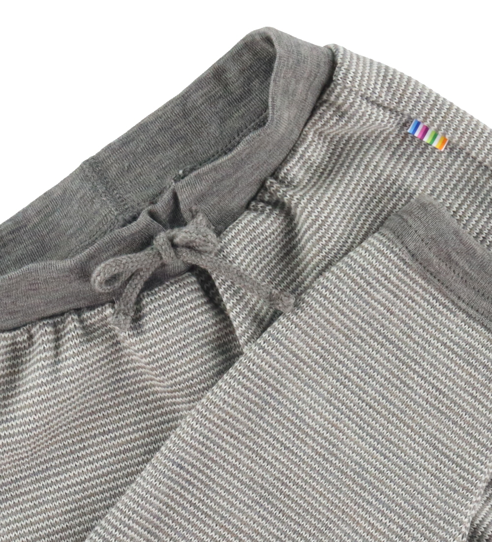 Joha Trousers - Wool - Grey/White