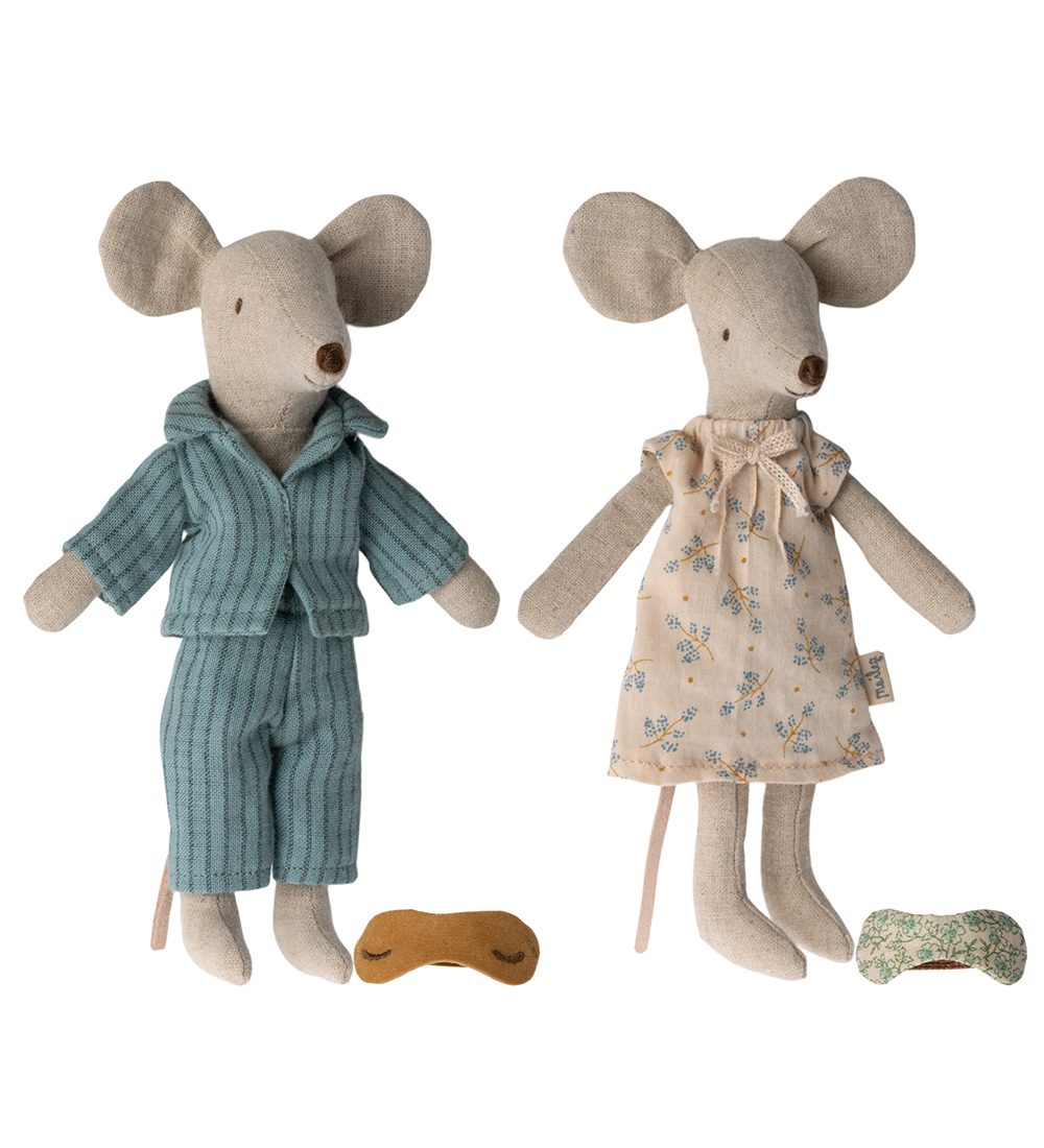 Souris Maileg - Maman et papa dans une boîte à cigares