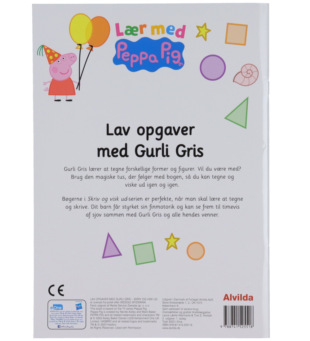 Alvilda Workbook - Learn With Peppa Pig - Write And Erase