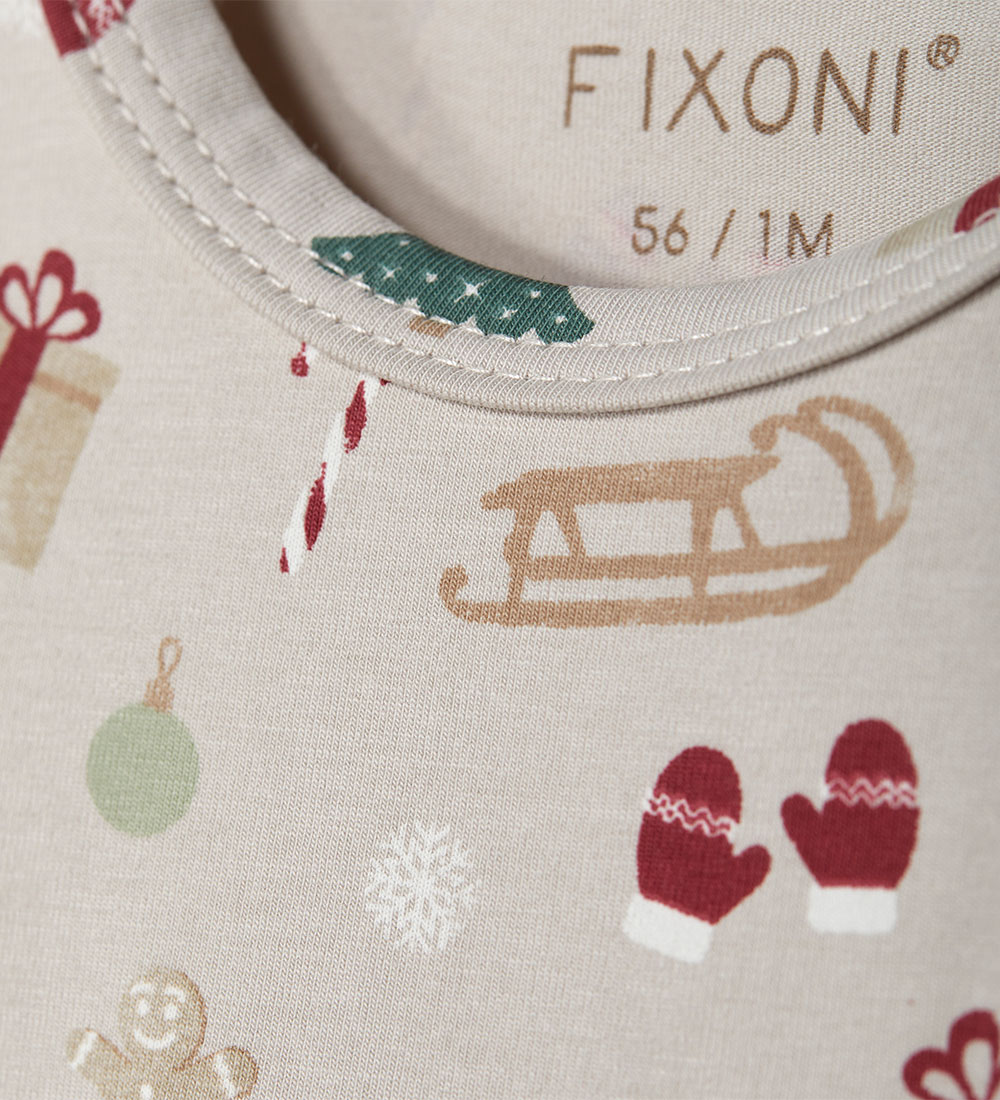 Fixoni Bodysuit l/s - Duck Green/Beige