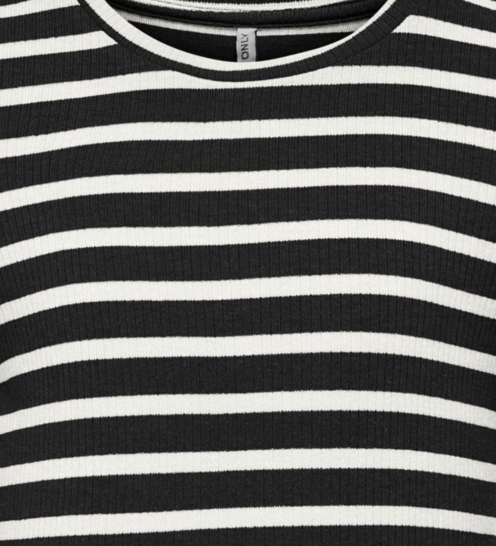 Kids Only Tröja - Rib - KogLuna - Black/Cloud Dansare