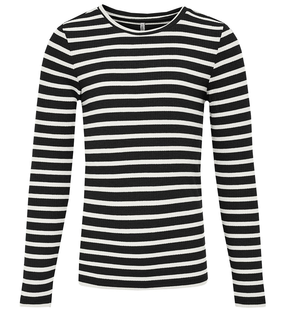 Kids Only Tröja - Rib - KogLuna - Black/Cloud Dansare
