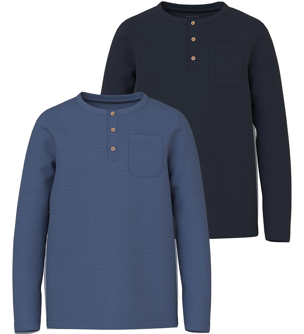 Name It Blouse - NkmVitus - 2-Pack - Bijou Blue/Dark Sapphire
