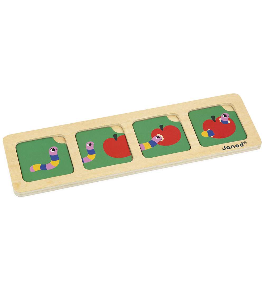 Janod Jigsaw Puzzle - 4x10 Bricks - Sequences Cards - The Garden