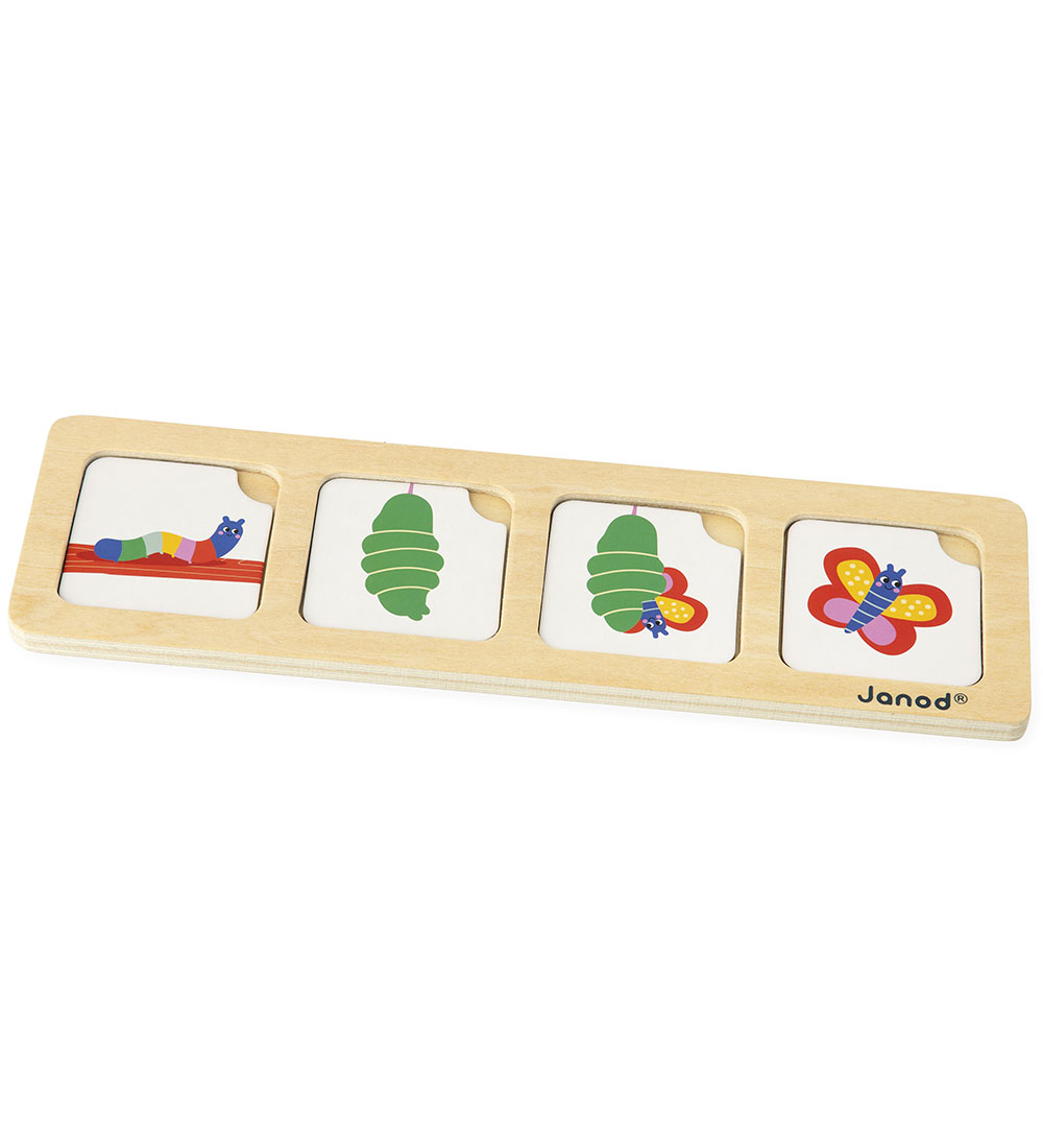 Janod Jigsaw Puzzle - 4x10 Bricks - Sequences Cards - The Garden