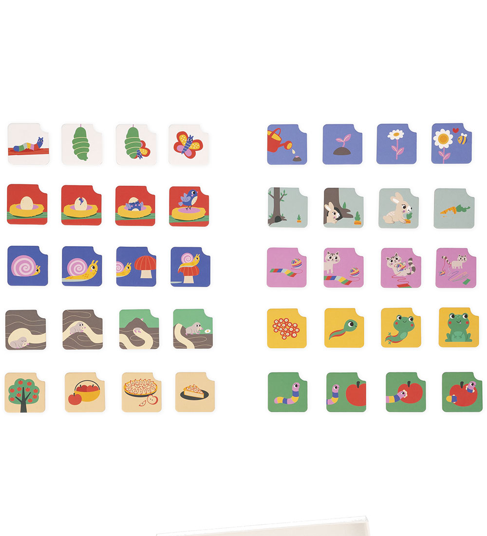 Janod Jigsaw Puzzle - 4x10 Bricks - Sequences Cards - The Garden