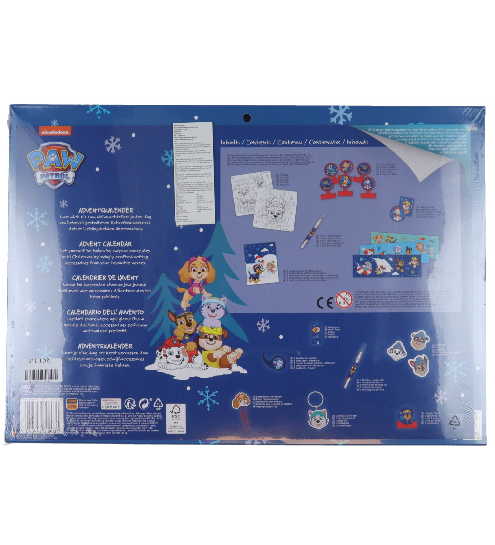 Paw Patrol Advent Calendar - 24 Doors