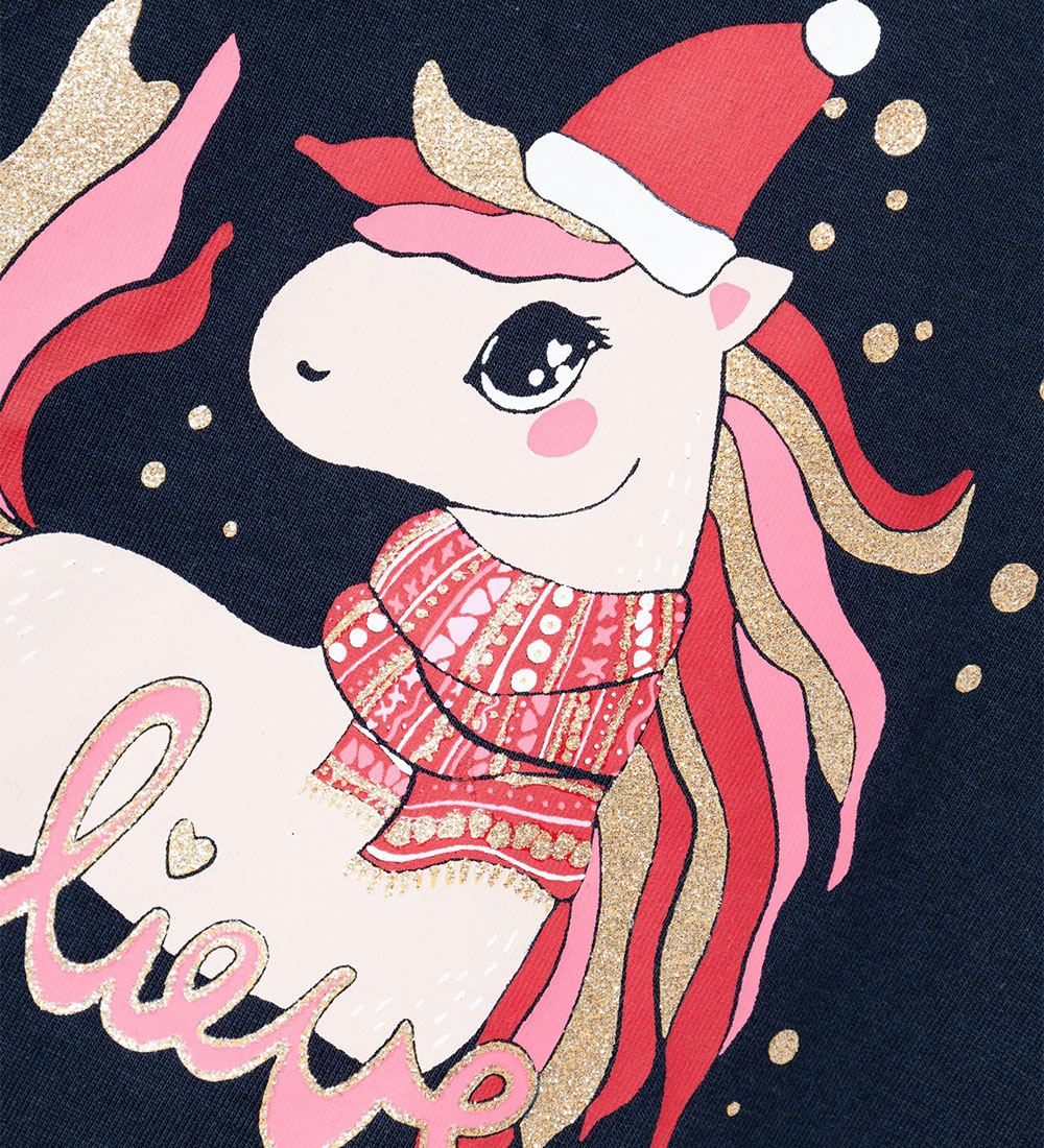 Name It Blouse - NmfVismas - Dark Sapphire w. Unicorn