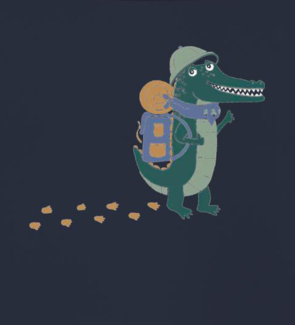 Name It Sweatshirt - NmmVildar - Dark Sapphire w. Crocodile