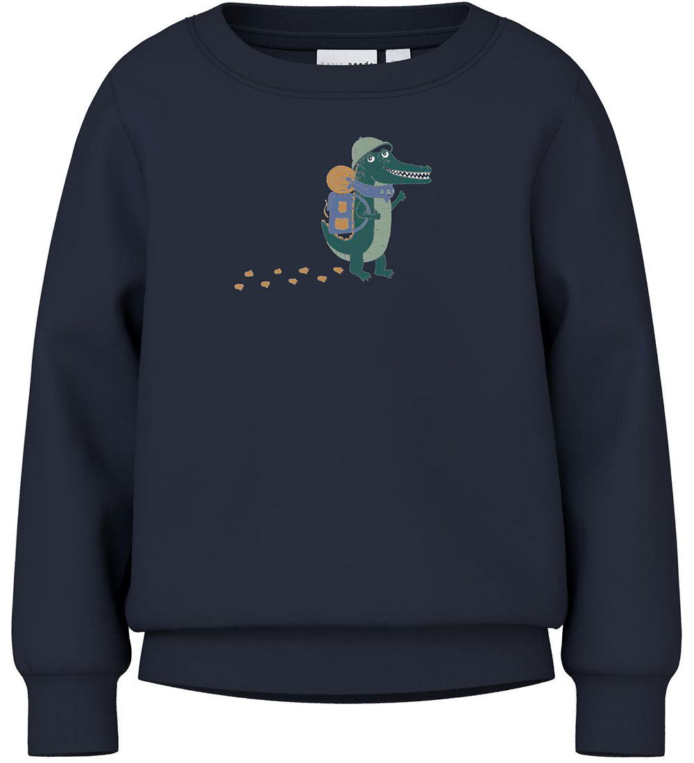 Name It Sweatshirt - NmmVildar - Dark Sapphire w. Crocodile