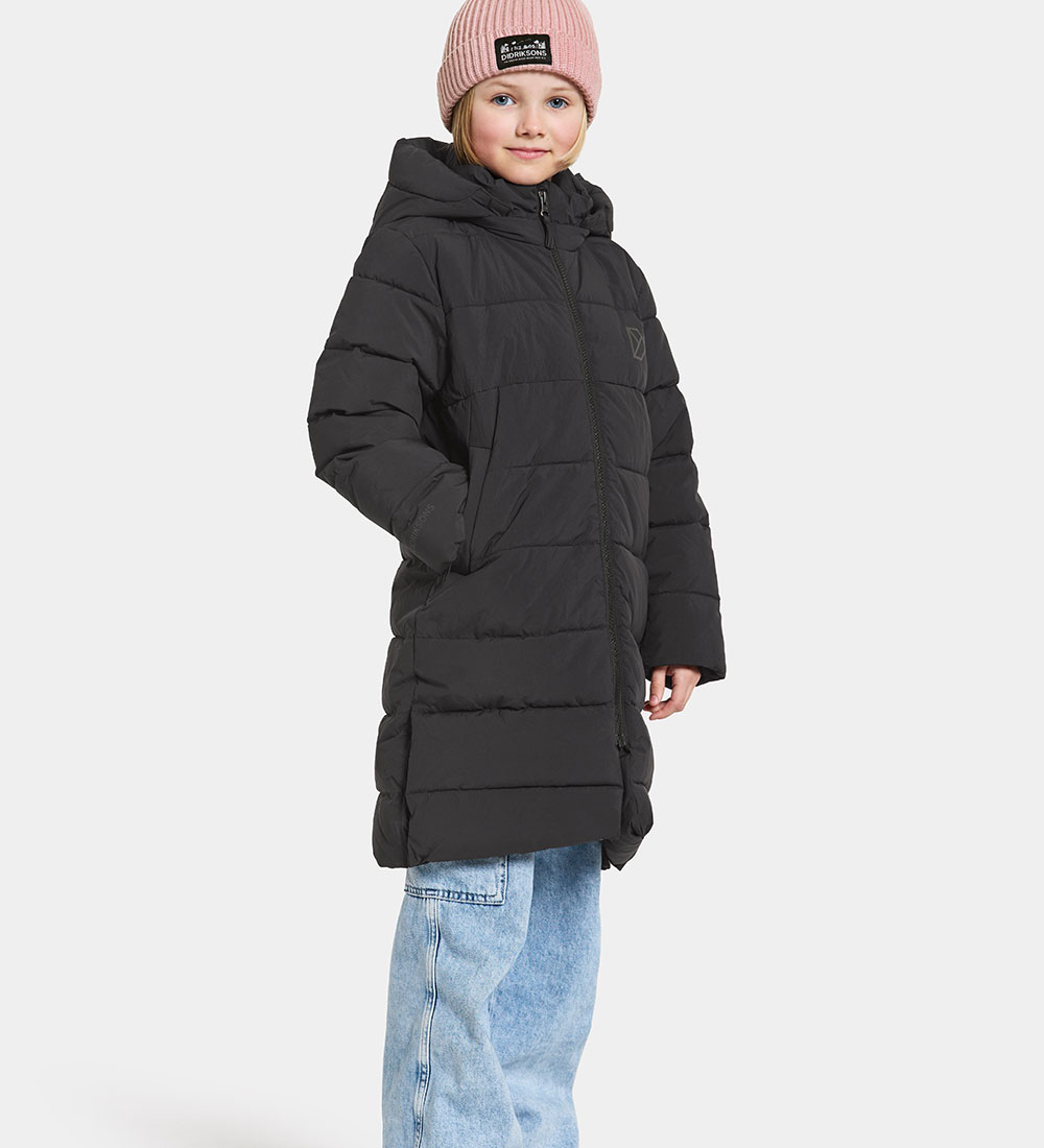 Didriksons Vadderad kappa - Olivin - Svart