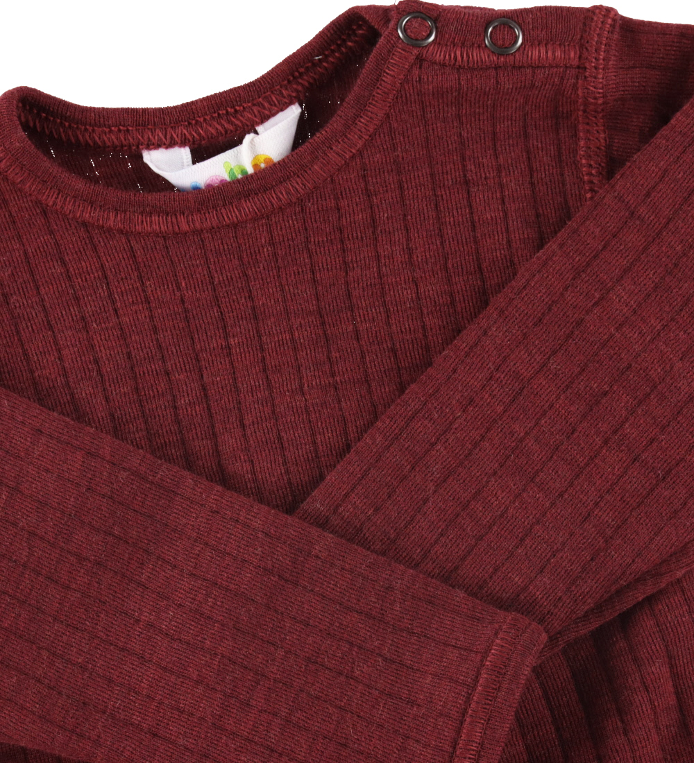 Joha Bodysuit l/s - Wool - Bordeaux