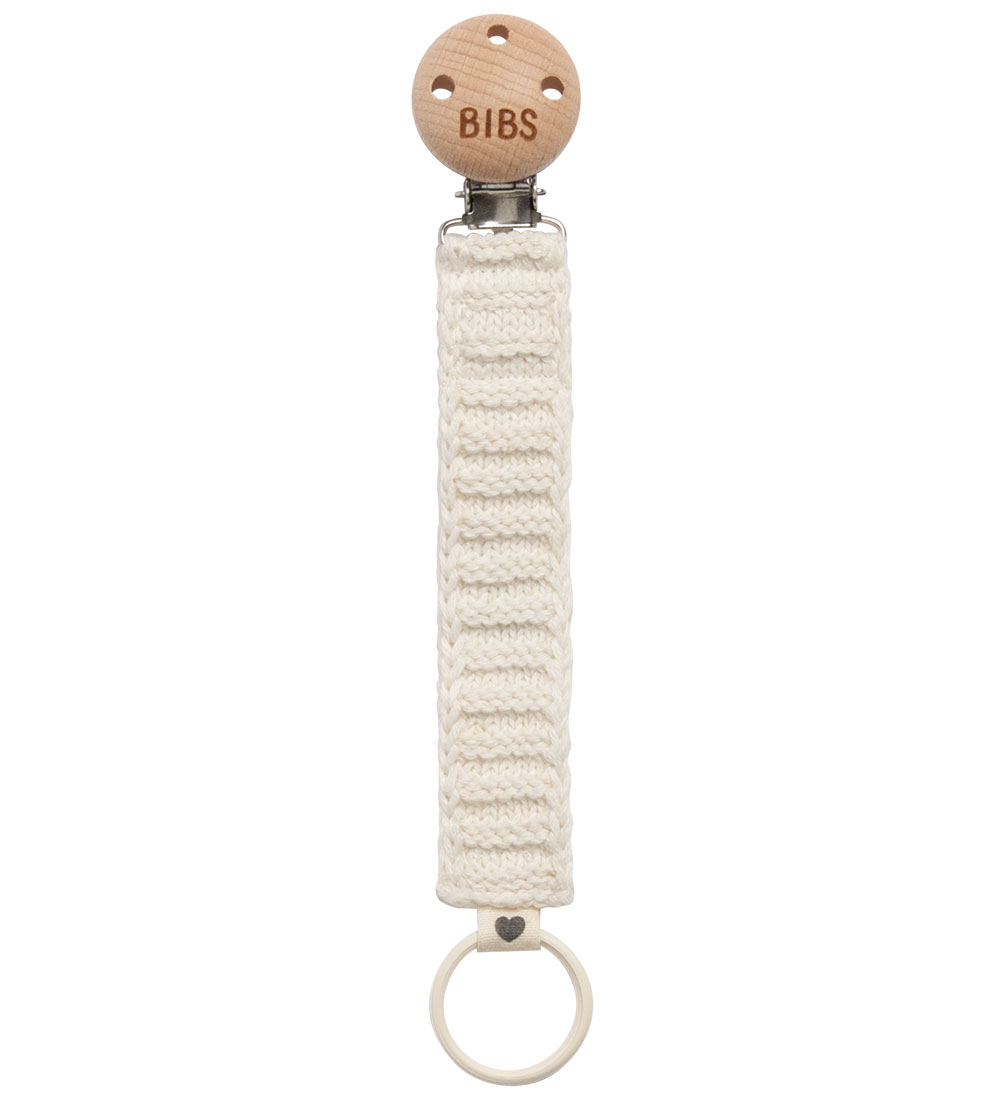BIBS Pacifier Clip - Knitted - Ivory