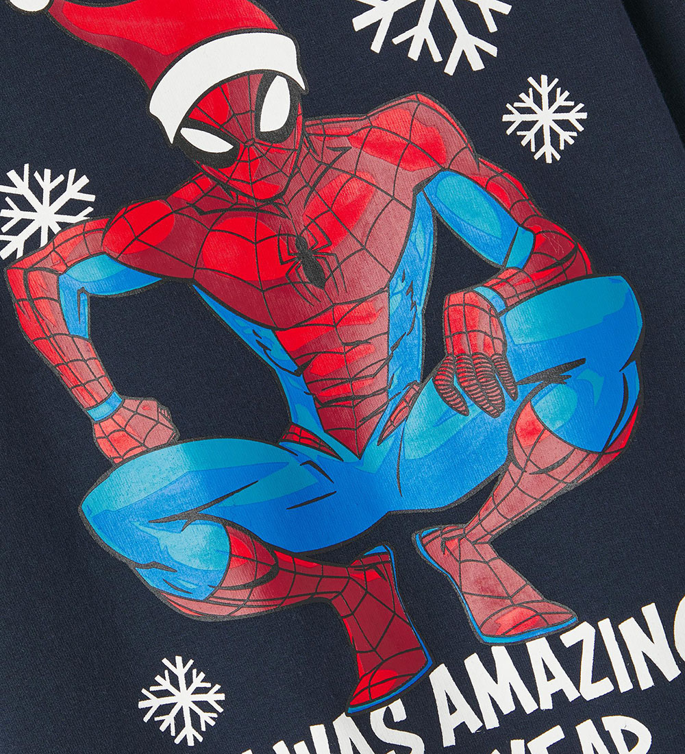 Name It Sweatshirt - NmmOmmi Spider-Man - Dark Sapphire