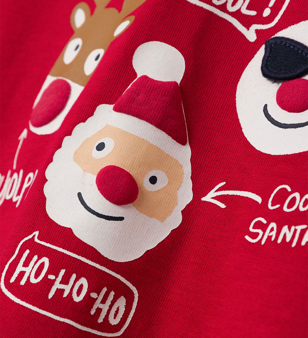 Name It Blouse - NmmRex - Jester Red w. Christmas motifs