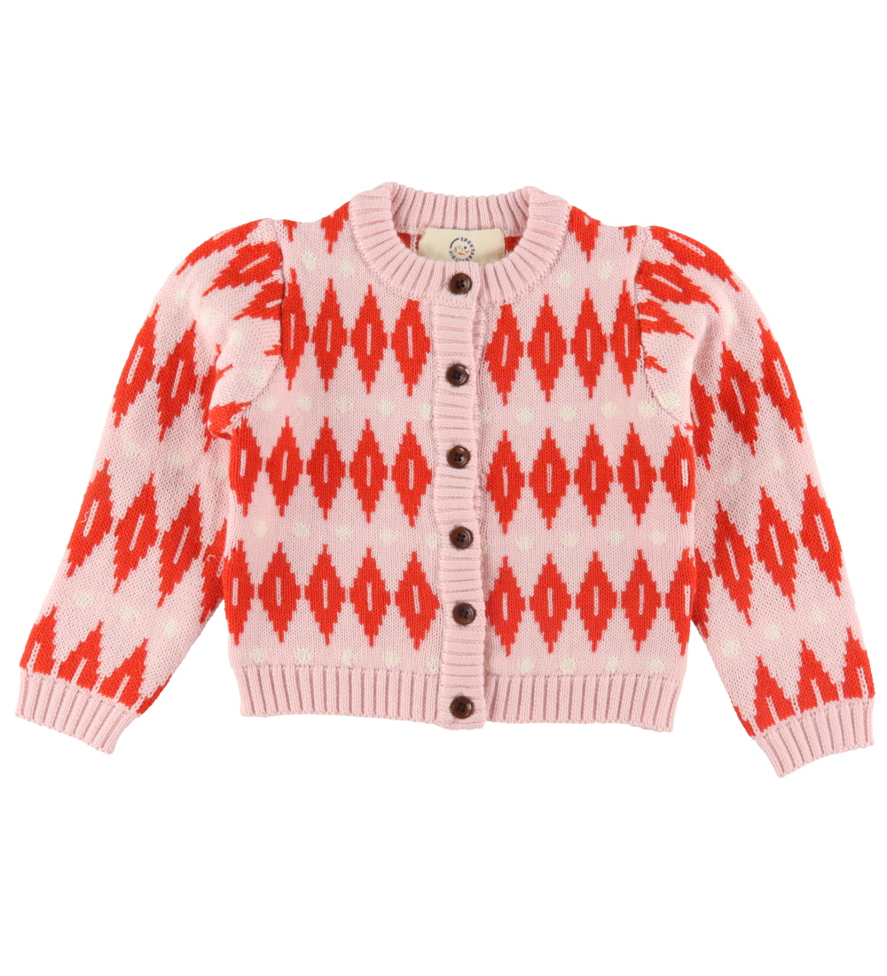 Copenhagen Colors Cardigan - Wool - Bubblegum Red Combi