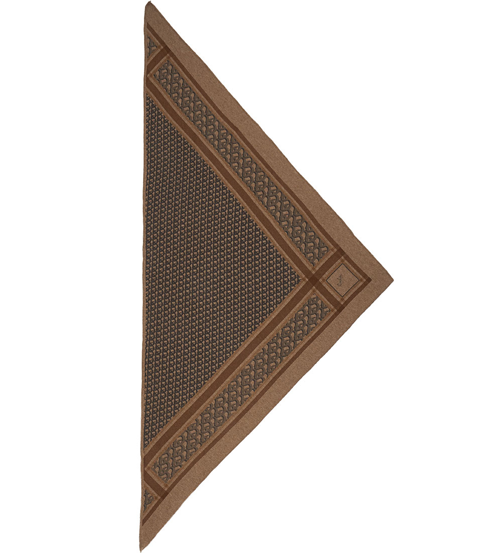Lala Berlin Scarf - 95x45 - Triangle Monogram S - Raven On Be