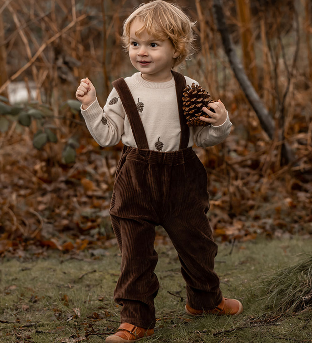 Fliink Corduroy Trousers w. Suspenders - Cub