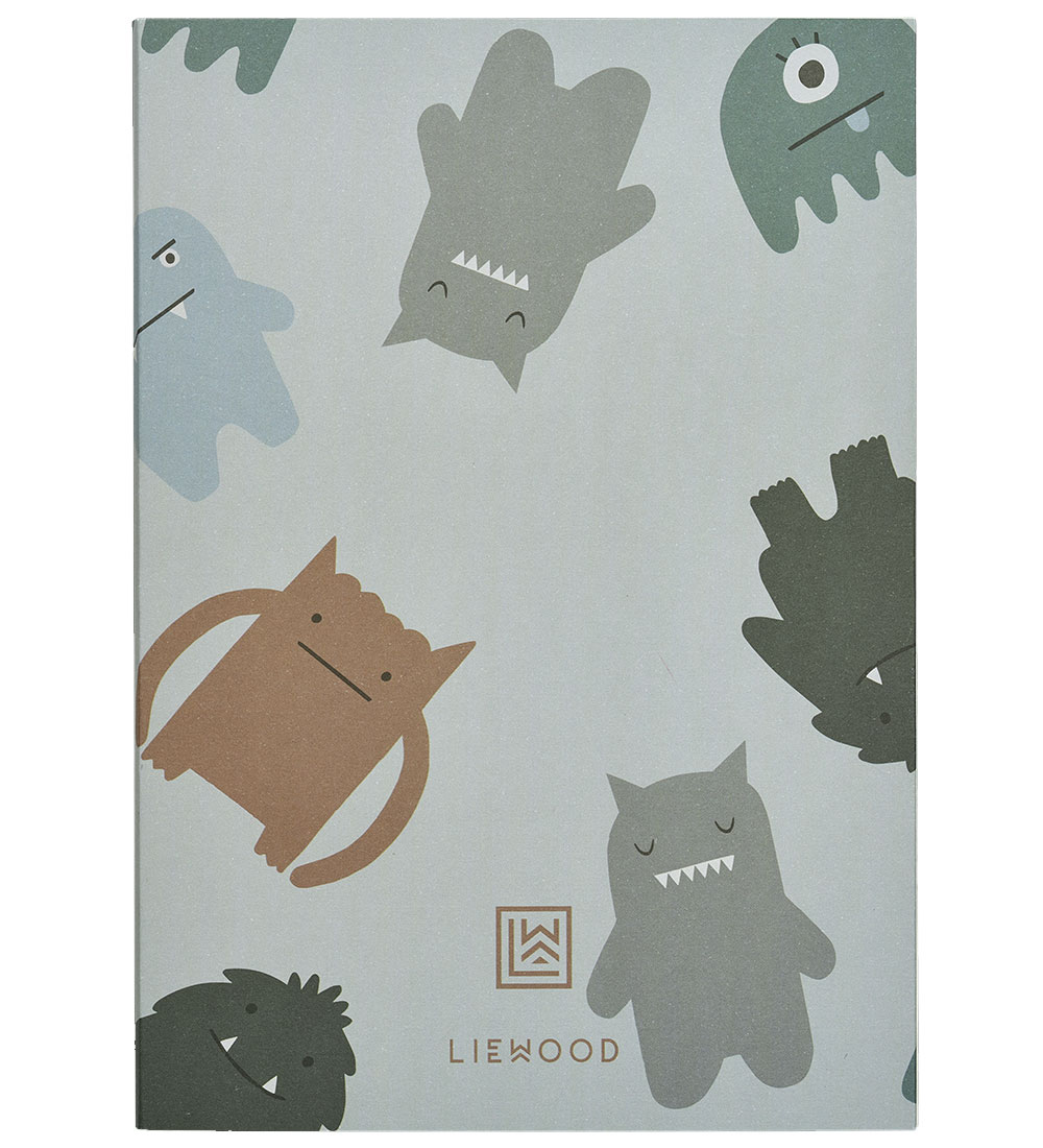 Liewood Notebooks - 3-Pack - Sidney - Monster/Vehicles Mix