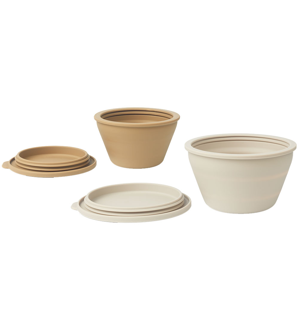 Liewood Bowls - Silicone - Foldable - 2-Pack - Dale - Sandy/Oat
