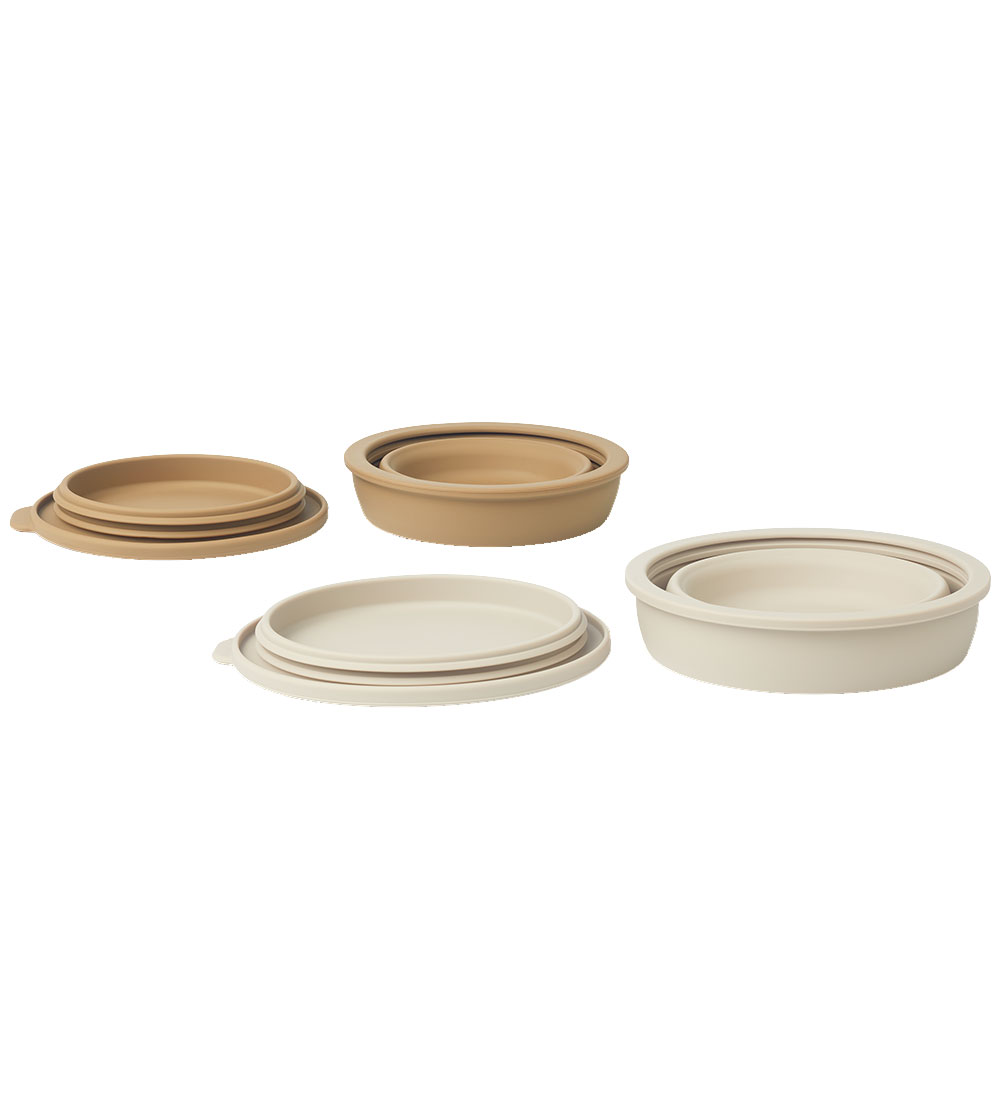 Liewood Bowls - Silicone - Foldable - 2-Pack - Dale - Sandy/Oat