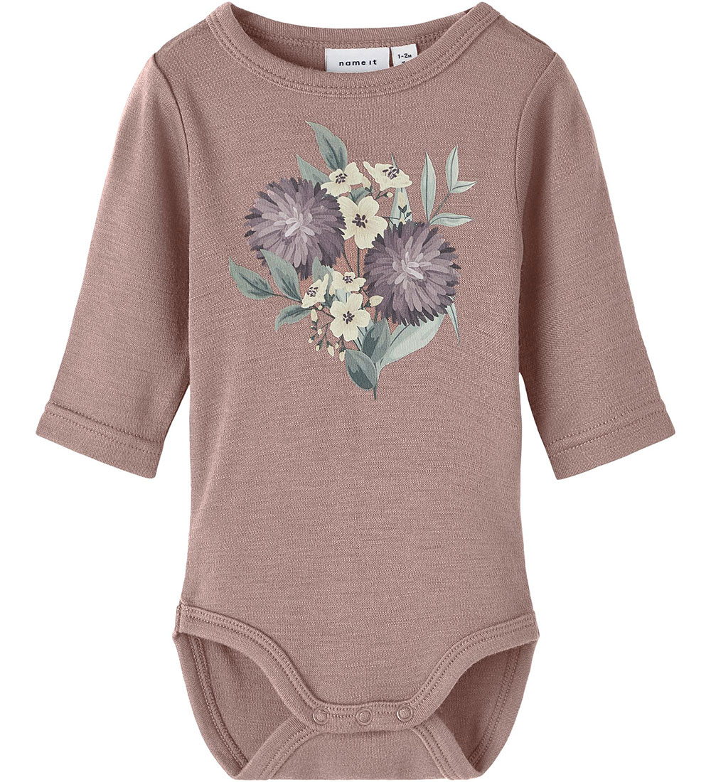 Name It Bodysuit l/s - Wool - NbfWillow - Antler